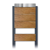 Jalaga postkast | tamm ja roostevaba teras | Masiva