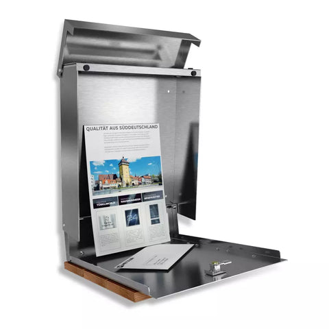 Puiduga postkast | tamm ja roostevaba teras | Masiva