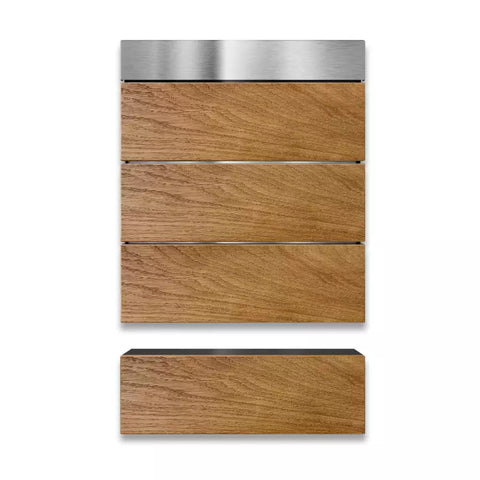 Puiduga postkast | tamm ja roostevaba teras | Masiva