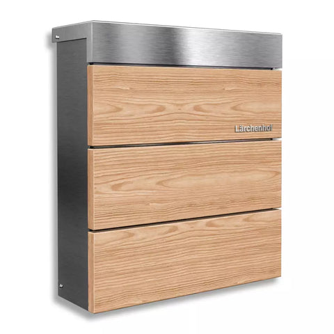 Puiduga postkast | lehis ja roostevaba teras | Masiva