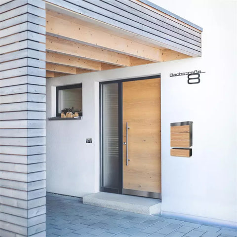 Puiduga postkast | lehis ja roostevaba teras | Masiva