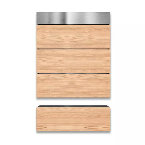 Puiduga postkast | lehis ja roostevaba teras | Masiva