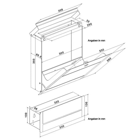Roostevabast terasest lumivalge postkast | graveering | 02