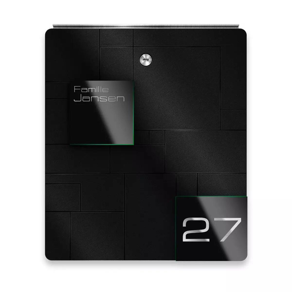 Roostevabast terasest must postkast | graveering | 02