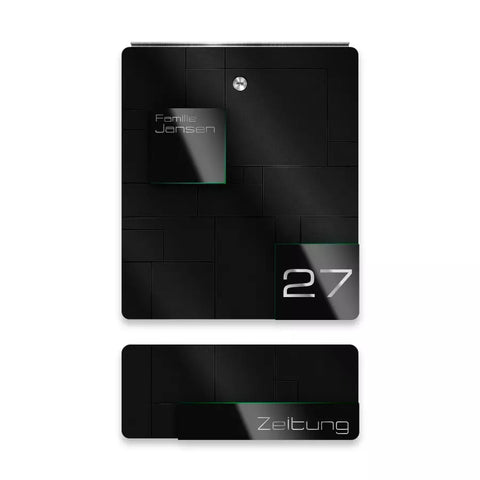 Roostevabast terasest must postkast | graveering | 02