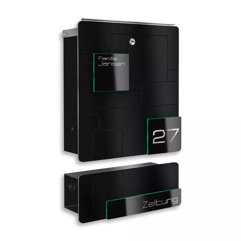 Roostevabast terasest must postkast | graveering | 02