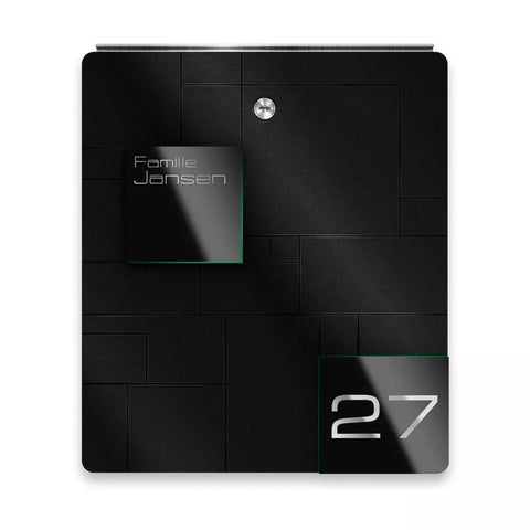 Roostevabast terasest must postkast | graveering | 02