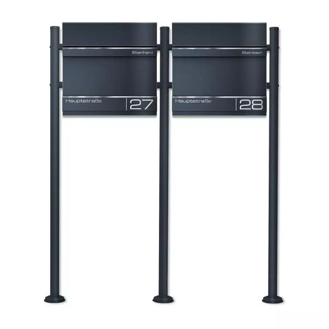 Jala ja lasergraveeringuga postkastikomplekt mitmepere-elamule | antratsiithall | Hermann