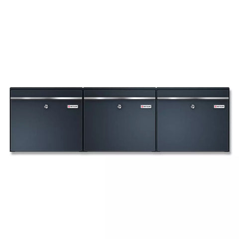 3 postkasti komplekt | vahetatavad nimesildid | BK212 horisontaalne