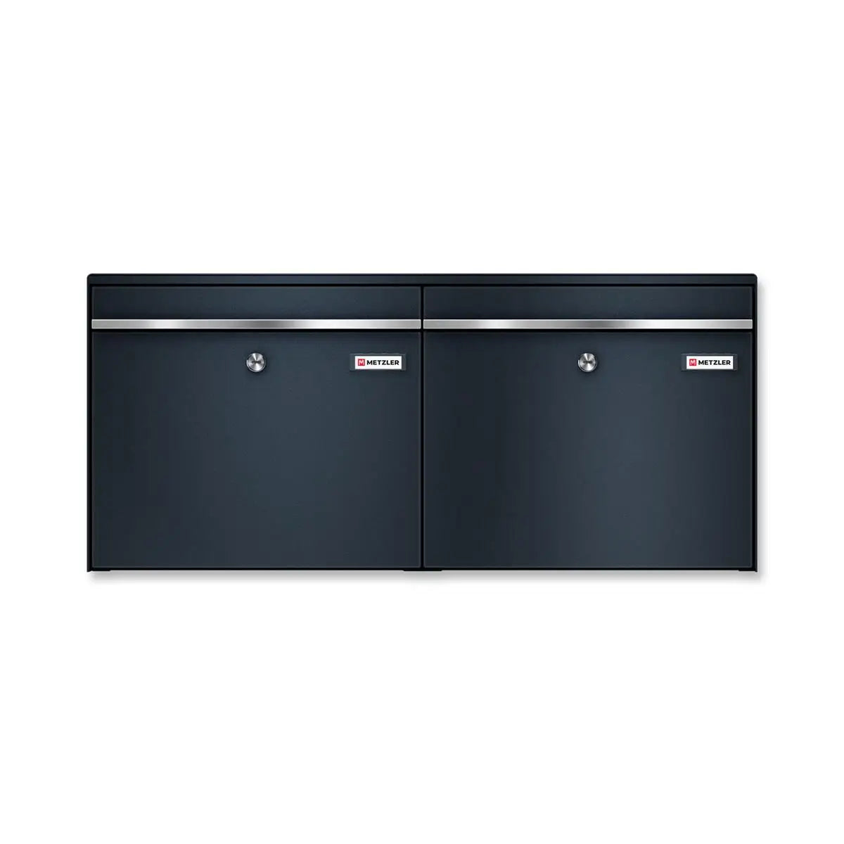 2 postkasti komplekt | vahetatavate nimesiltidega | RAL7016 antratsiithall | BK212 horisontaalne
