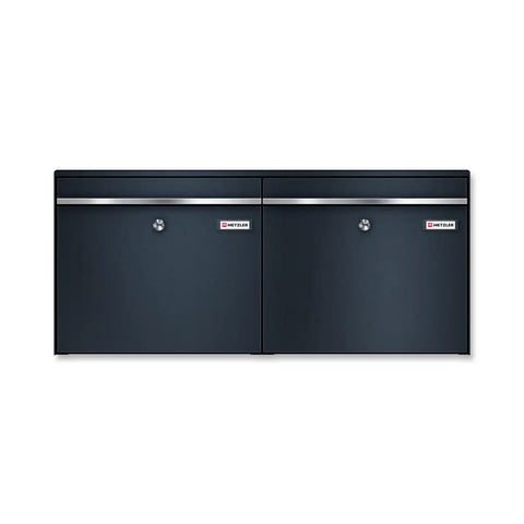 2 postkasti komplekt | vahetatavate nimesiltidega | RAL7016 antratsiithall | BK212 horisontaalne