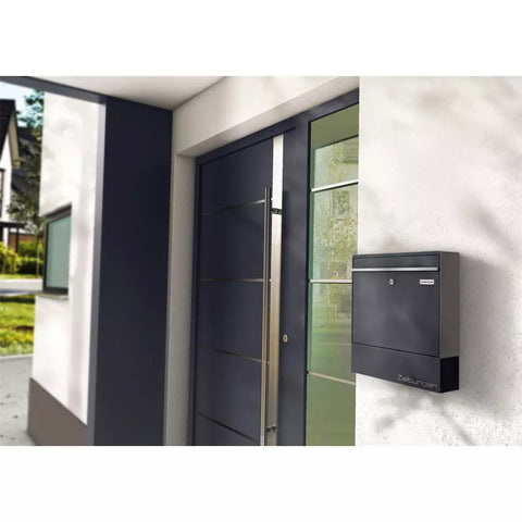 Ajalehesahtliga postkast | RAL7016 antratsiithall | BK212-RE-ZF